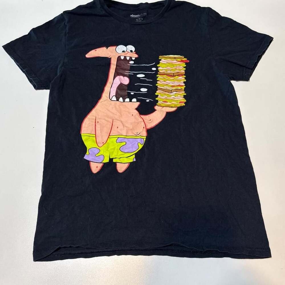 Nickelodeon SpongeBob SquarePants Patrick Sandwich Graphic T-Shirt Medium